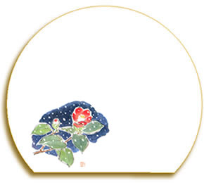 紙のランチョンマット　既製品　藪椿