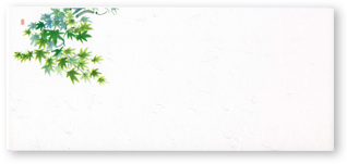 箸置マット　青もみじ